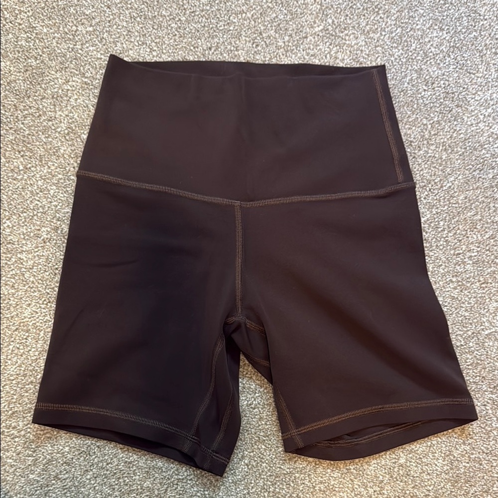 Lululemon brown biker shorts 6 inch